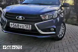 Фото автомобиля LADA VESTA, 2018 — госномер К926НТ193. Цвет: ТЕМНО-СИНИЙ 