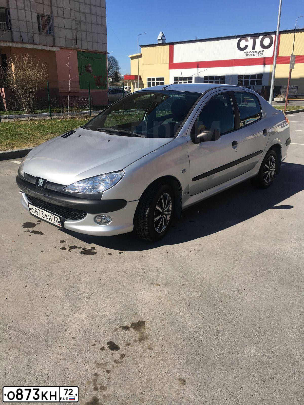 Фото автомобиля PEUGEOT 206, 2007 — госномер О873КН72. Цвет: серебристый