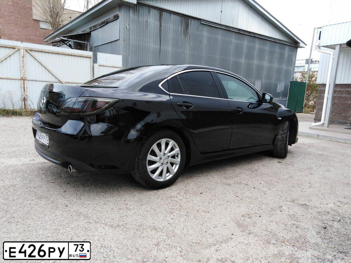 Фото автомобиля MAZDA 6, 2011 — госномер Е426РУ73. Цвет: ЧЕРНЫЙ