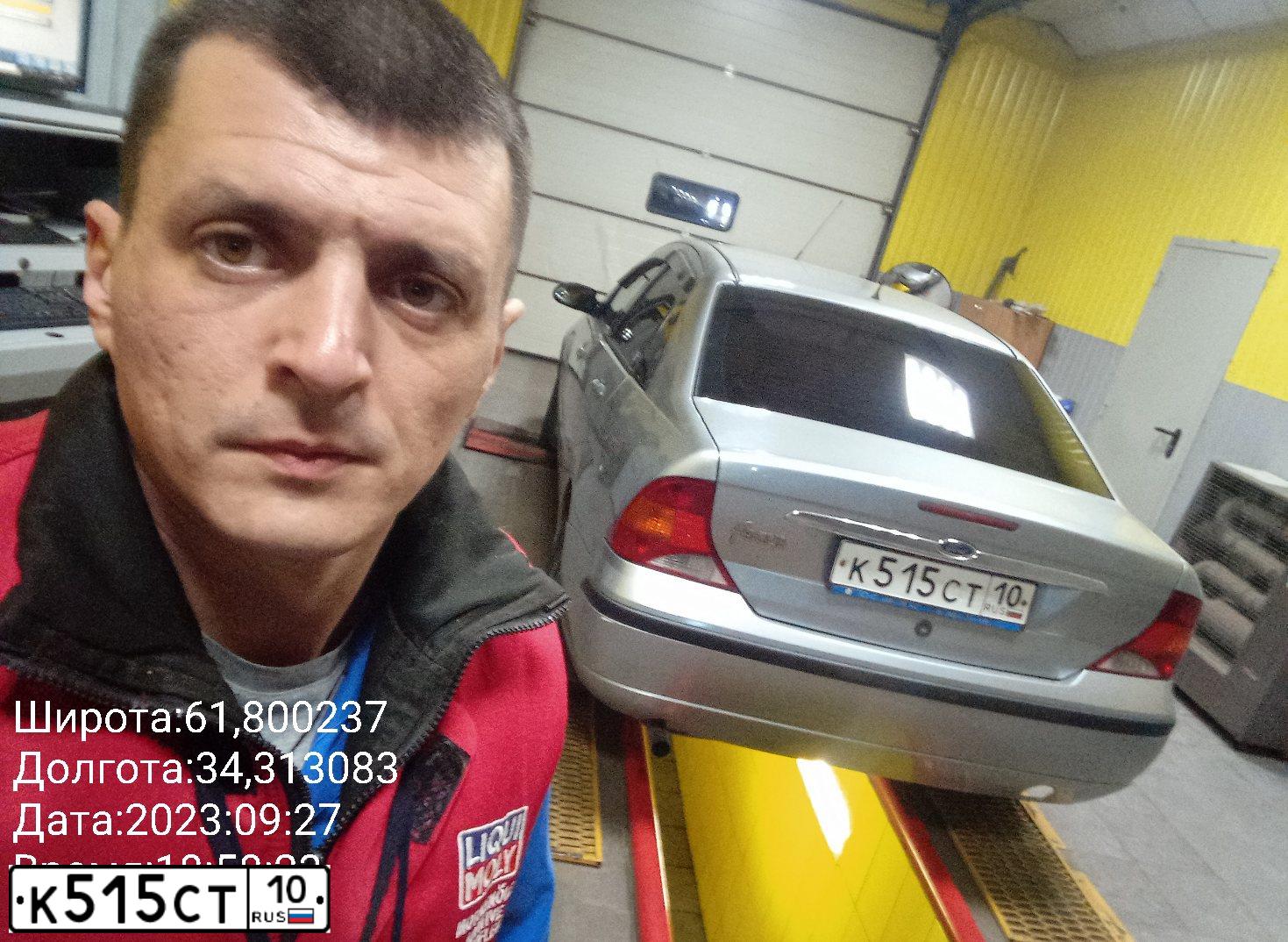 Фото автомобиля FORD FOCUS, 2004 — госномер К515СТ10. Цвет: СЕРЫЙ