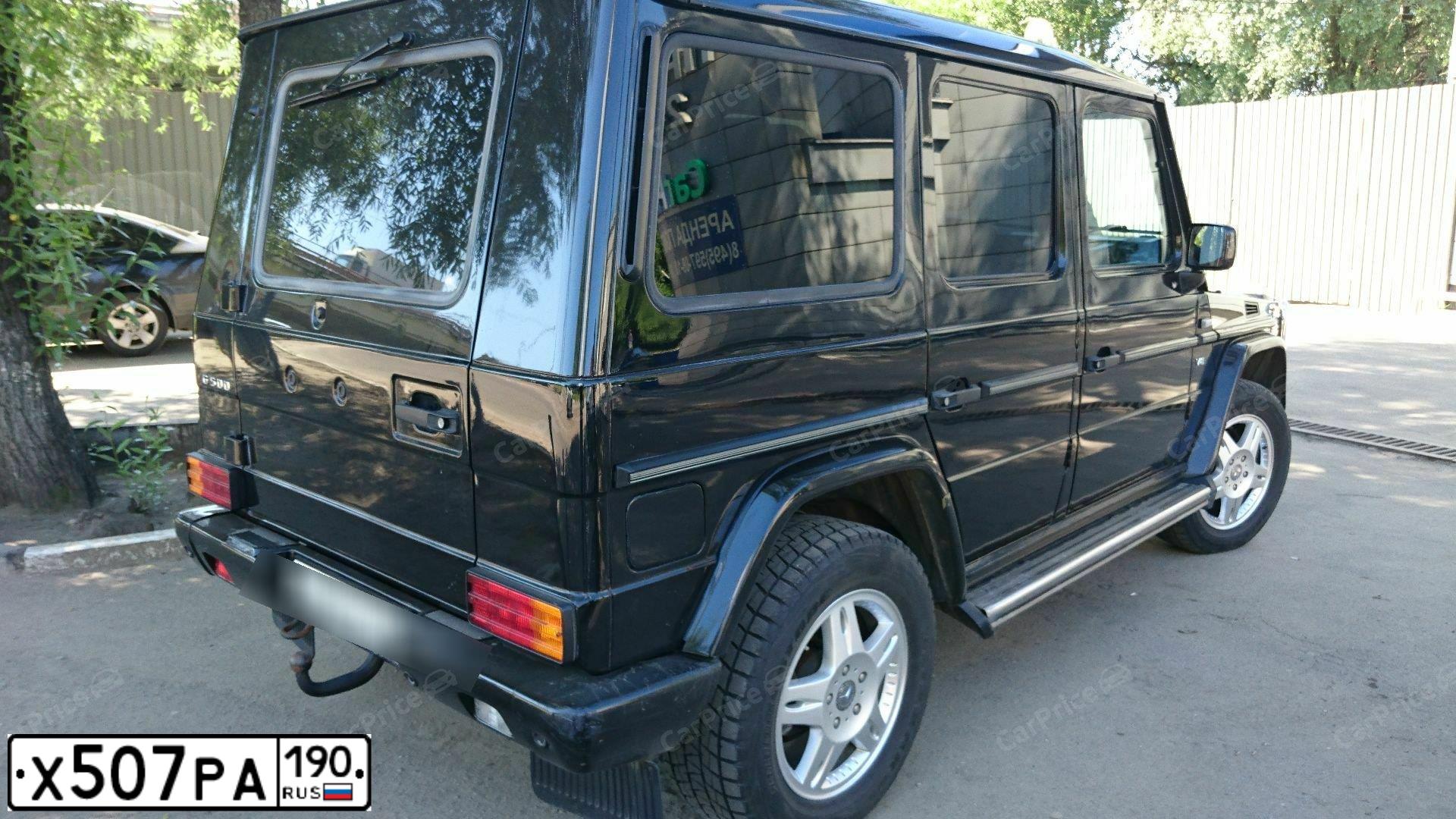Фото автомобиля MERCEDES G-KLASSE, 2001 — госномер Х840МС136. Цвет: ЧЕРНЫЙ