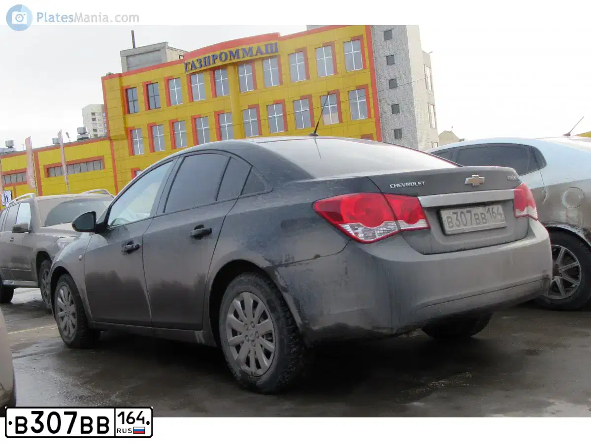 Фото автомобиля CHEVROLET CRUZE, 2012 — госномер В307ВВ164. Цвет: ЧЕРНЫЙ МЕТАЛЛИК