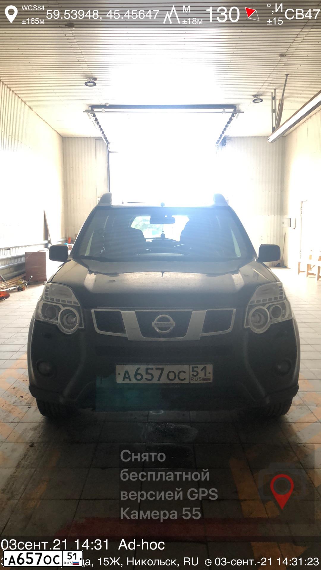 Фото автомобиля NISSAN X-TRAIL, 2008 — госномер А657ОС51. Цвет: ЧЕРНЫЙ