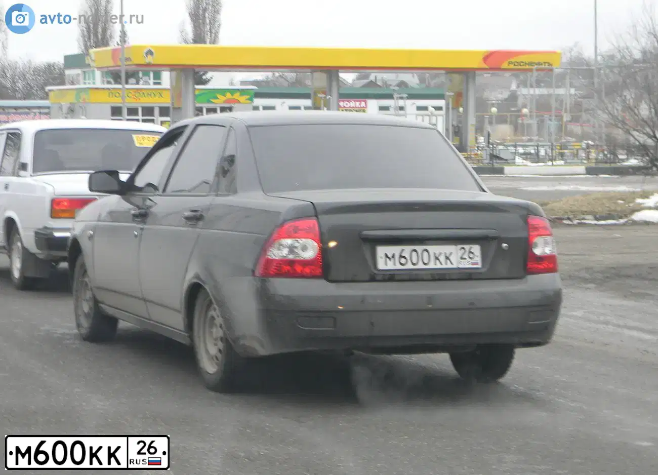 Фото автомобиля LADA 2170 PRIORA, 2008 — госномер Н655РС26. Цвет: ЧЕРНЫЙ