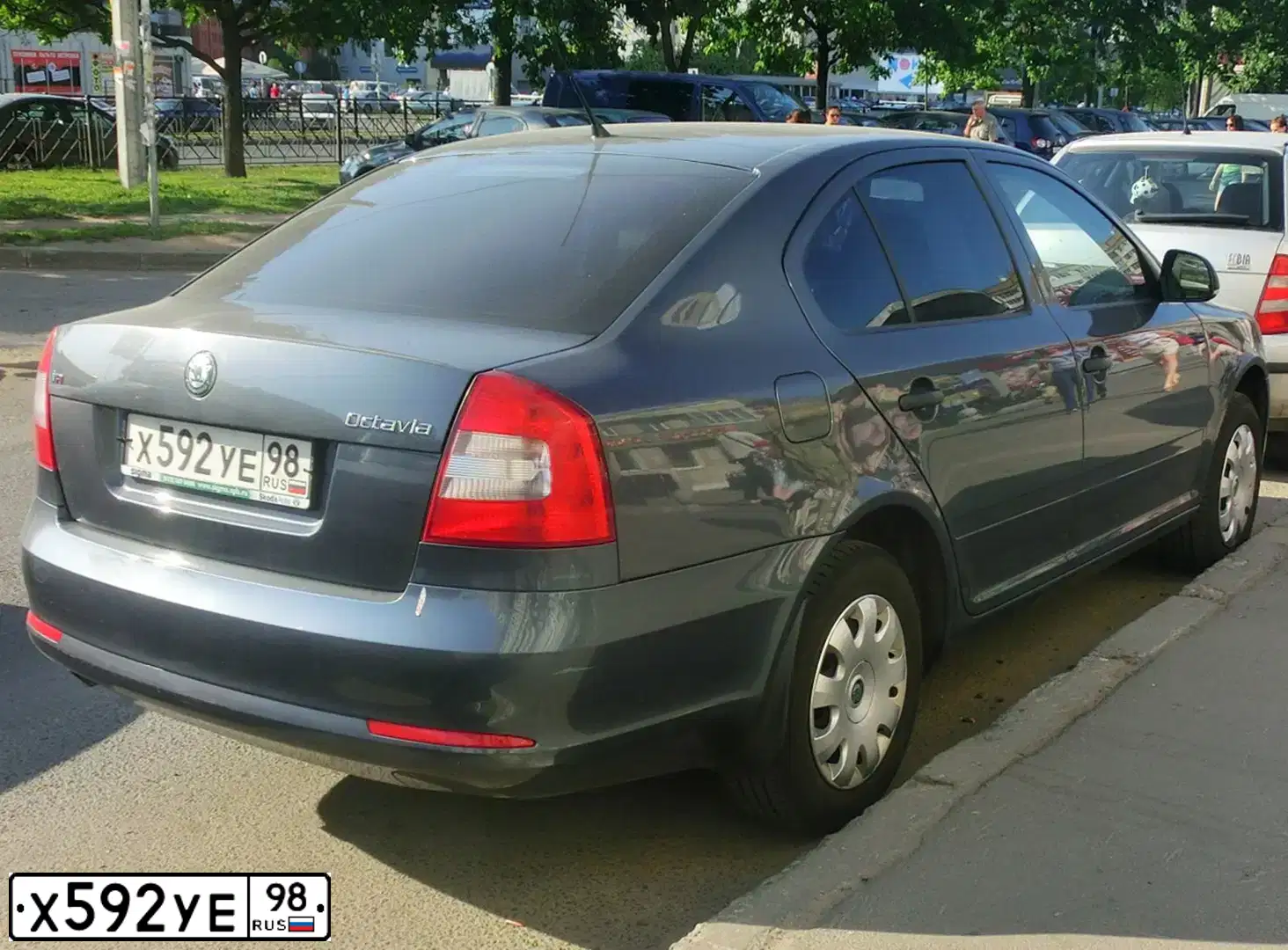 Фото автомобиля SKODA OCTAVIA, 2010 — госномер С103ОН39. Цвет: ТЕМНО-СЕРЫЙ