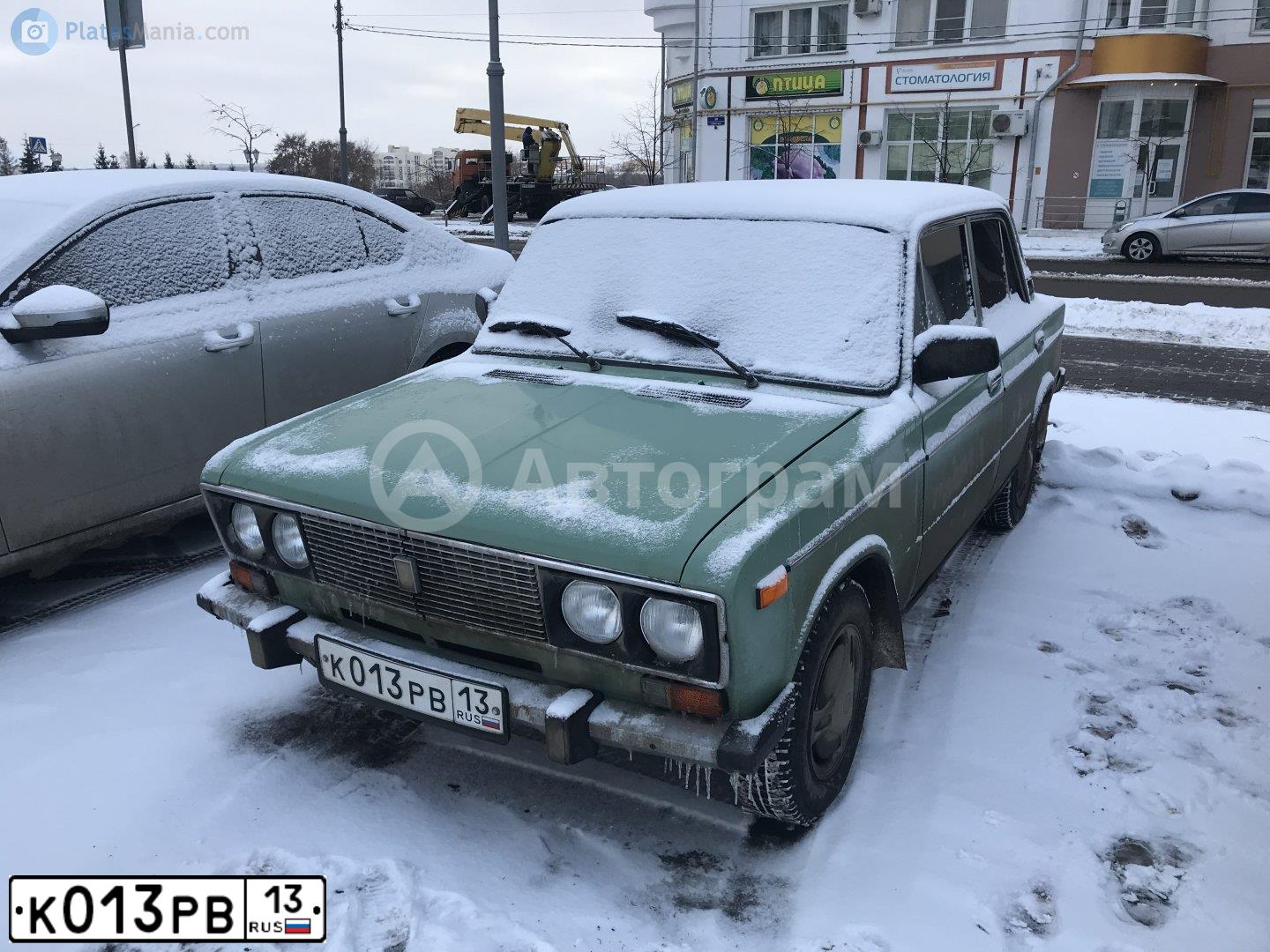 Фото автомобиля LADA 2106, 1988 — госномер К013РВ13. Цвет: ЗЕЛЕНЫЙ