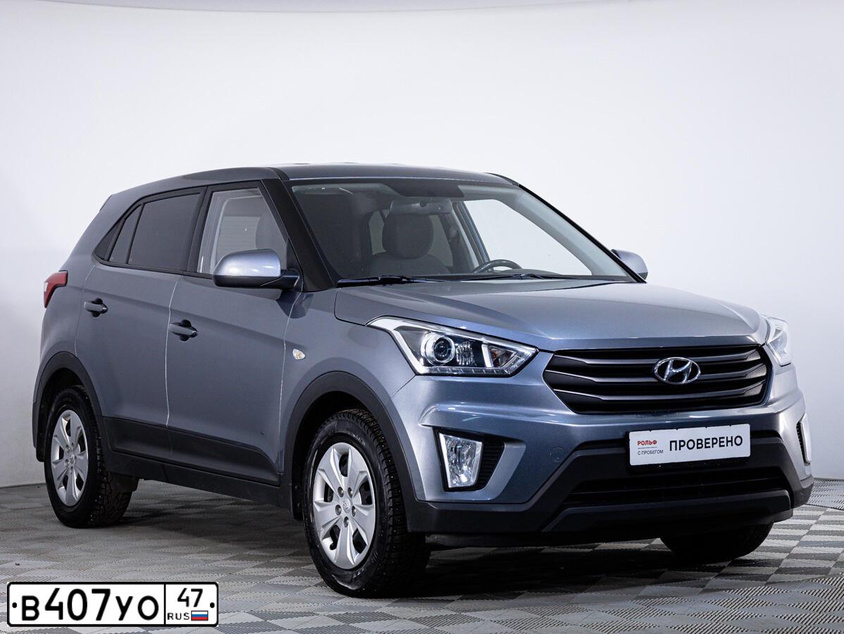 Фото автомобиля HYUNDAI CRETA, 2019 — госномер Т528КН198. Цвет: СЕРЫЙ
