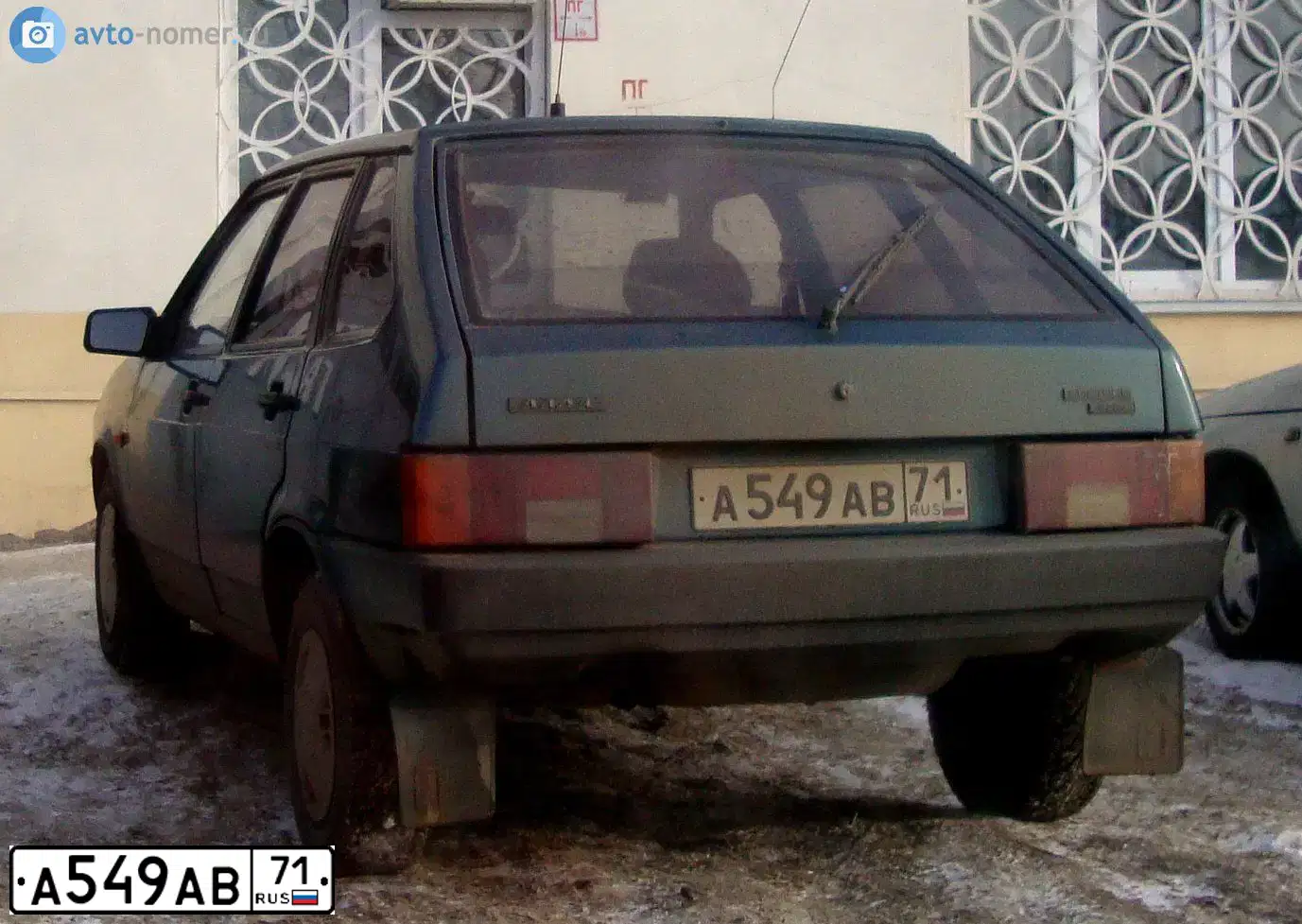Фото автомобиля VAZ 2109 SAMARA, 1996 — госномер А549АВ71. Цвет: ИЗУМРУДНЫЙ