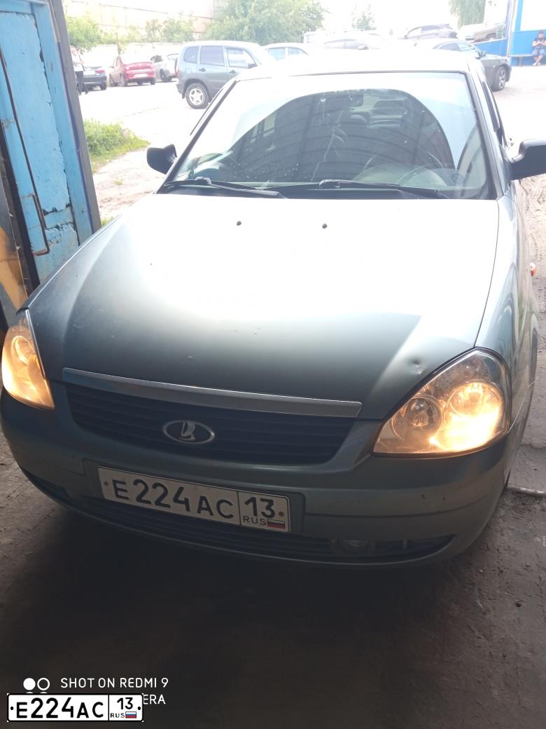 Фото автомобиля LADA 2170 PRIORA, 2008 — госномер М830РУ13. Цвет: средний серо-зеленый металлик