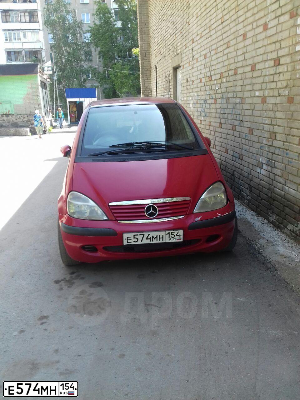Фото автомобиля MERCEDES BENZ A160, 2002 — госномер О187НН154. Цвет: Красный