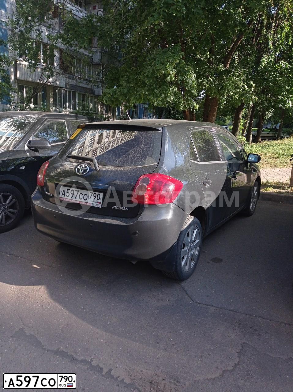 Фото автомобиля TOYOTA AURIS, 2007 — госномер А597СО790. Цвет: ЧЕРНЫЙ