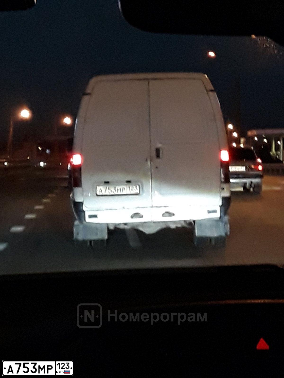 Фото автомобиля GAZ 2705 GAZEL, 2008 — госномер А753МР123. Цвет: Белый