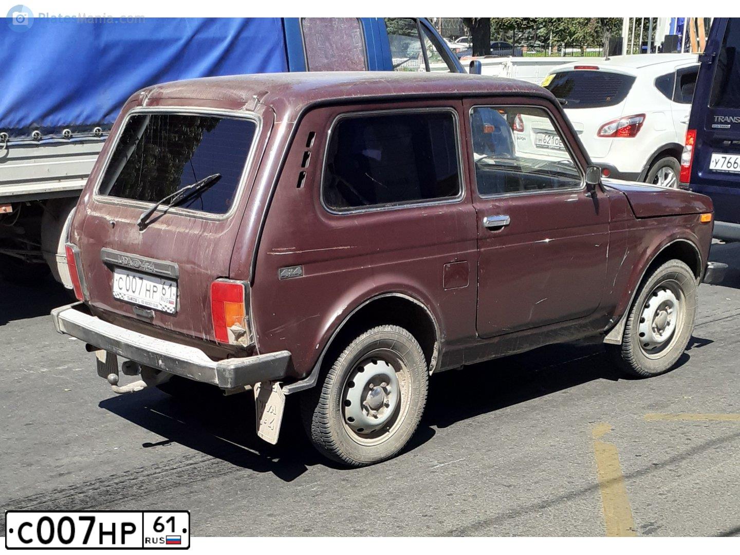 Фото автомобиля LADA NIVA, 2008 — госномер Р391МР761. Цвет: ТЕМНО-ВИШНЕВЫЙ