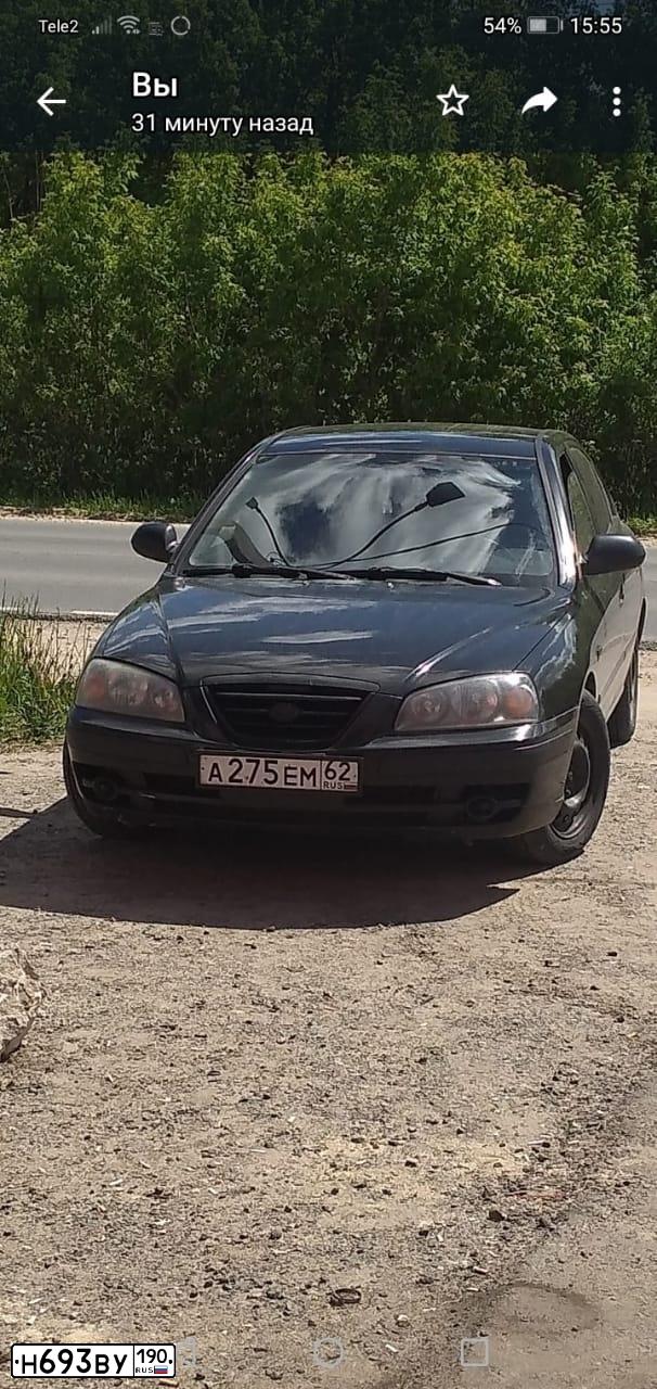 Фото автомобиля HYUNDAI ELANTRA, 2005 — госномер К422ЕС790. Цвет: ЧЕРНЫЙ