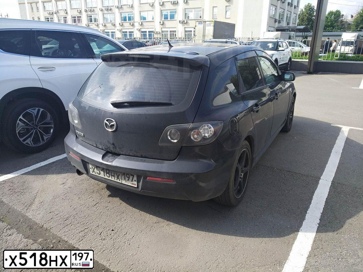 Фото автомобиля MAZDA 3, 2007 — госномер В567ВА193. Цвет: ЧЕРНЫЙ