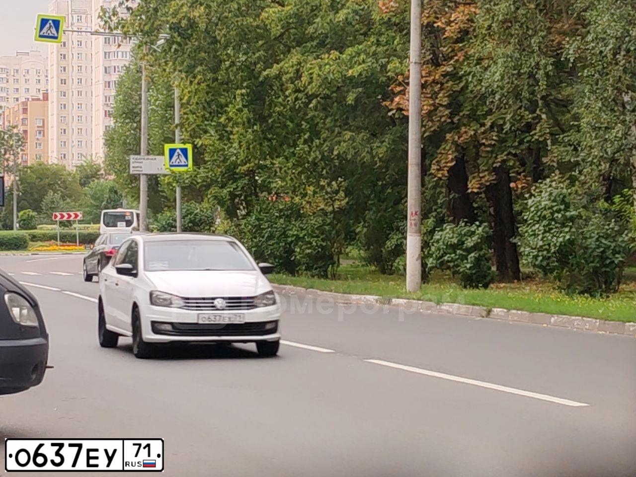 Фото автомобиля VOLKSWAGEN POLO, 2017 — госномер О637ЕУ71. Цвет: БЕЛЫЙ