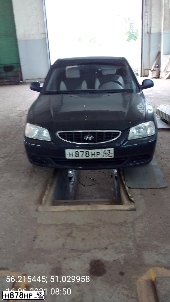 Фото автомобиля TAGAZ ACCENT, 2007 — госномер Н878НР43. Цвет: ЧЕРНЫЙ
