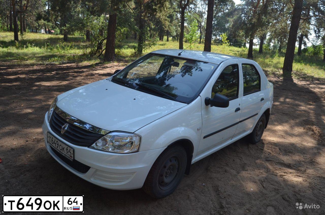 Фото автомобиля RENAULT LOGAN, 2012 — госномер Т649ОК64. Цвет: БЕЛЫЙ