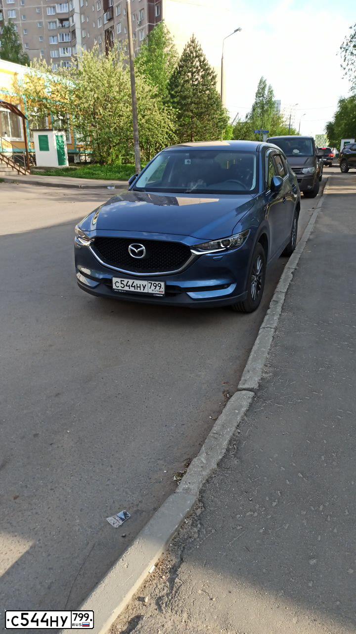 Фото автомобиля MAZDA CX-5, 2019 — госномер С544НУ799. Цвет: ГОЛУБОЙ