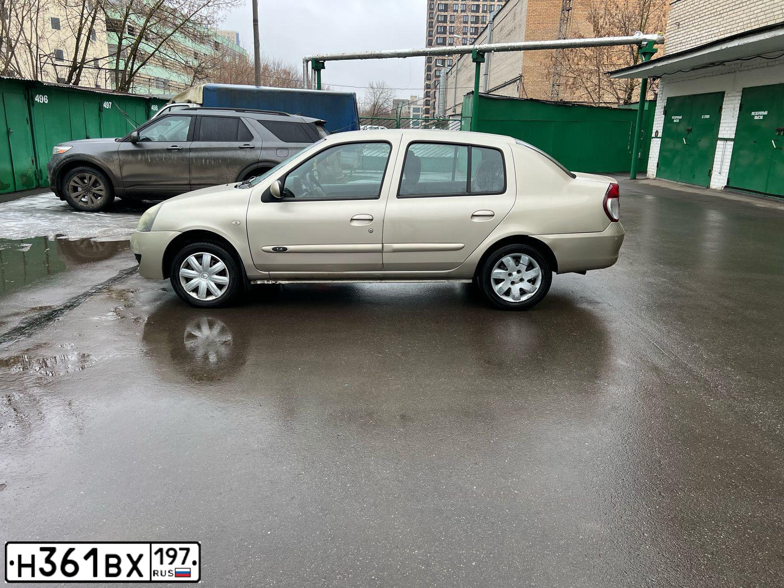 Фото автомобиля RENAULT SYMBOL, 2007 — госномер Е884КС180. Цвет: БЕЖЕВЫЙ