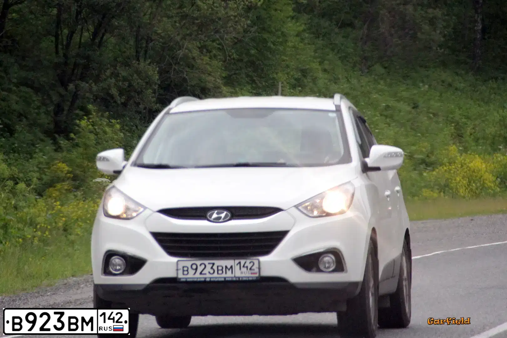 Фото автомобиля HYUNDAI IX35, 2012 — госномер В923ВМ142. Цвет: Белый