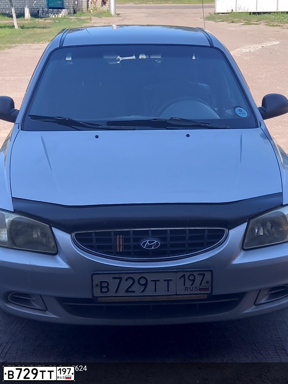 Фото автомобиля TAGAZ ACCENT, 2005 — госномер В729ТТ197. Цвет: СЕРЫЙ
