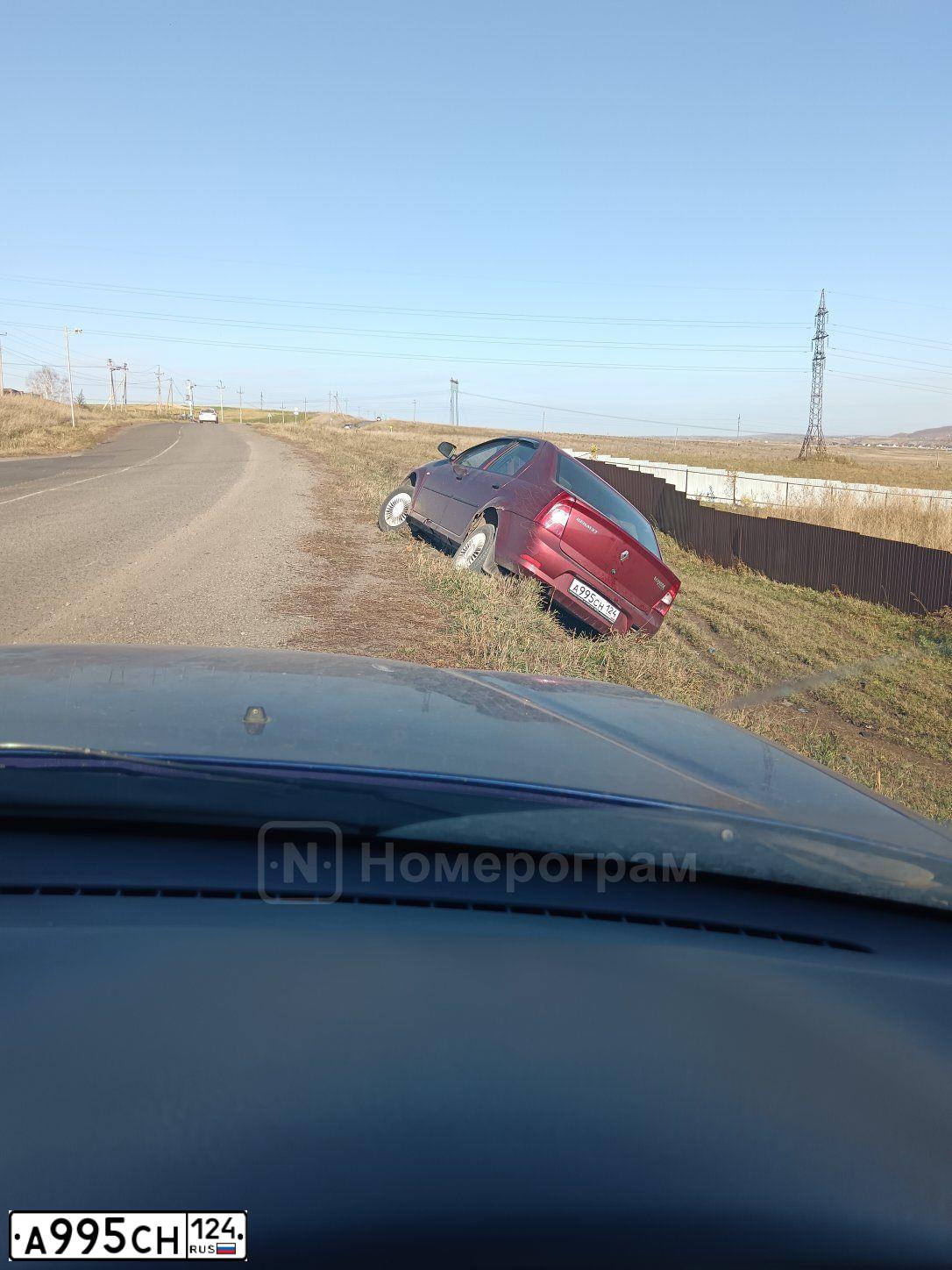 Фото автомобиля RENAULT LOGAN, 2012 — госномер А995СН124. Цвет: Красный