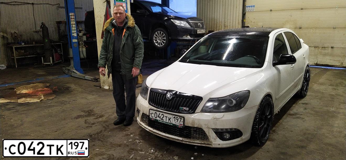 Фото автомобиля SKODA OCTAVIA, 2012 — госномер Н019МХ82. Цвет: Белый