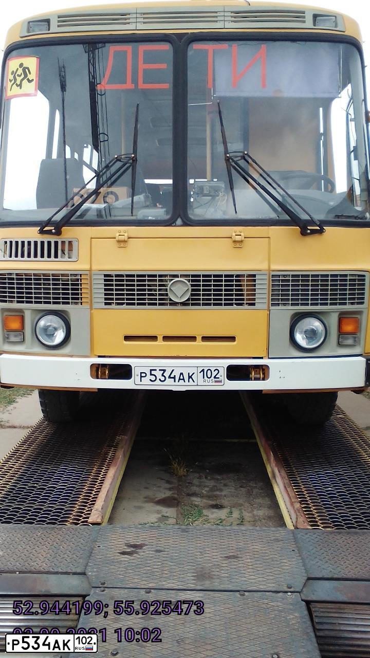 Фото автомобиля PAZ 3205, 2013 — госномер Р534АК102. Цвет: БЕЛЫЙ
