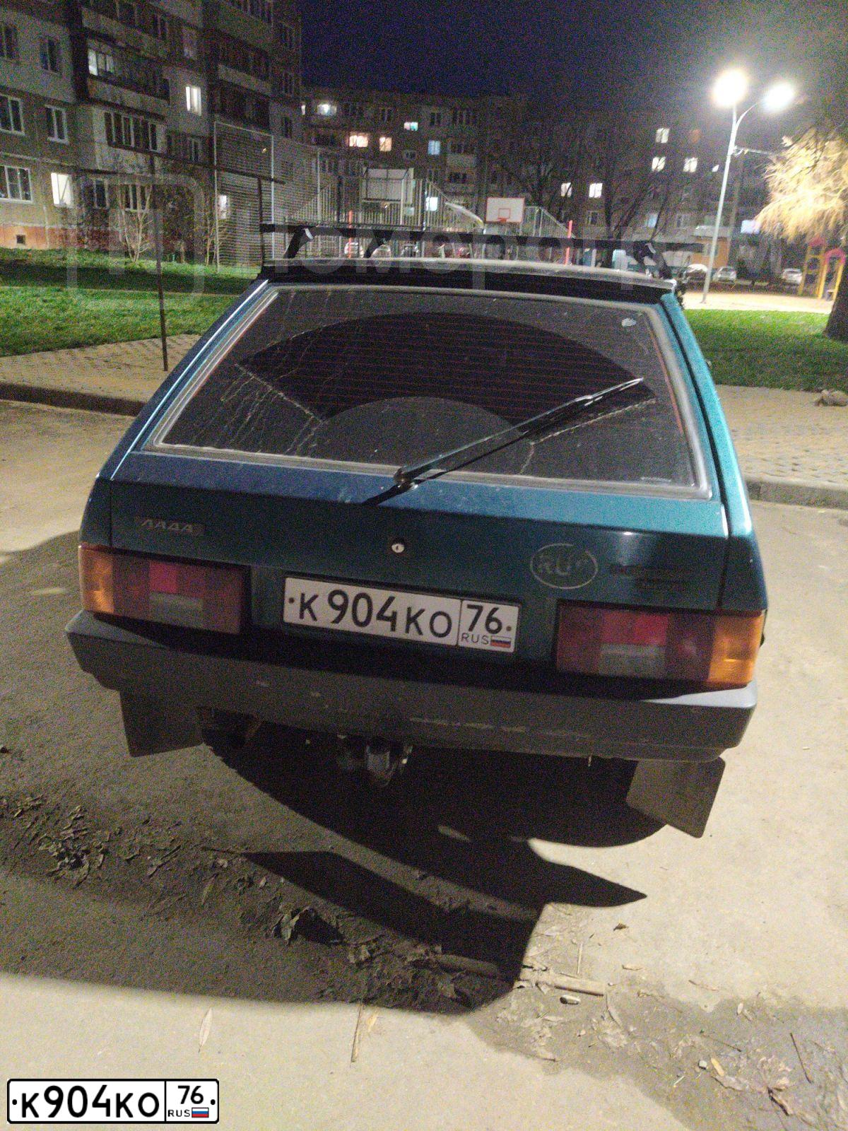 Фото автомобиля LADA 2109 SAMARA, 1998 — госномер К904КО76. Цвет: СЕРО-ЗЕЛЕНЫЙ