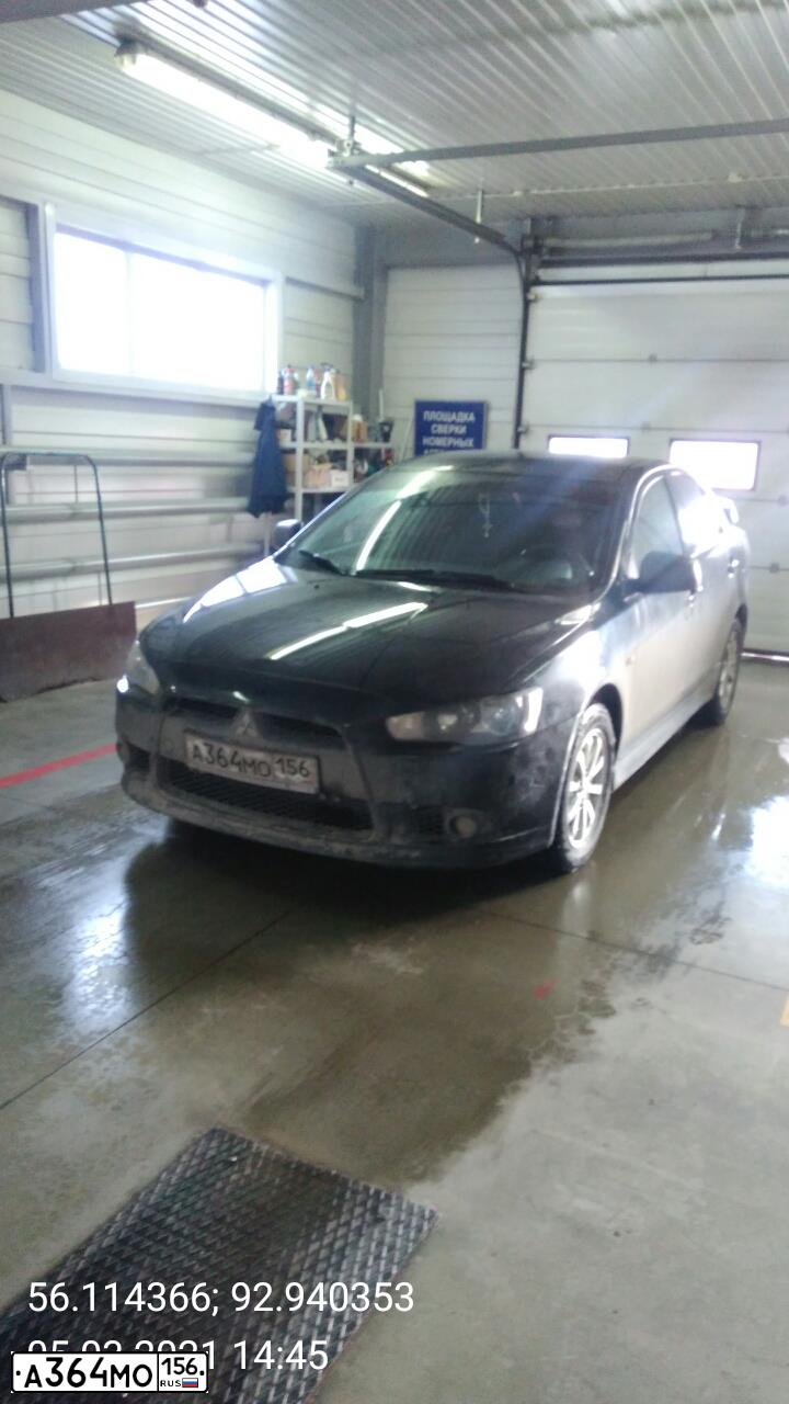 Фото автомобиля MITSUBISHI LANCER, 2012 — госномер А364МО156. Цвет: ЧЕРНЫЙ