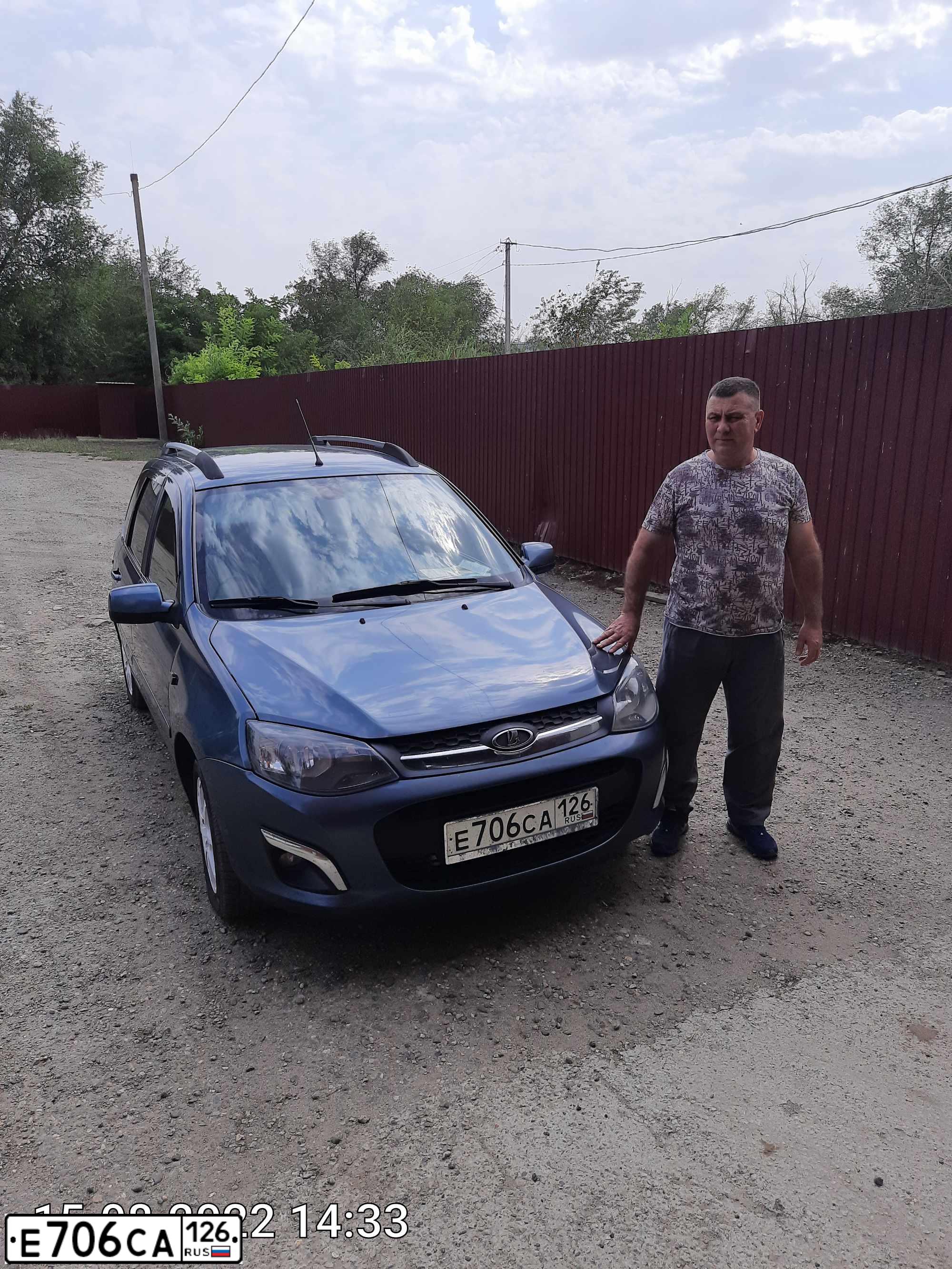 Фото автомобиля LADA 2194 KALINA, 2014 — госномер В040СВ62. Цвет: СЕРО-СИНИЙ