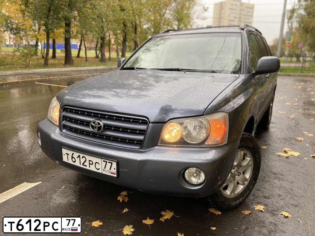Фото автомобиля TOYOTA HIGHLANDER, 2003 — госномер О241КА136. Цвет: СЕРО-СИНИЙ