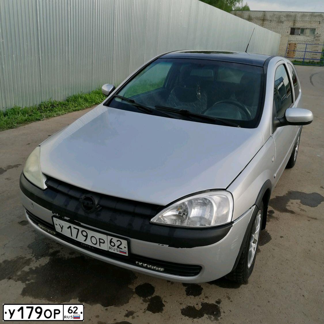 Фото автомобиля OPEL CORSA, 2001 — госномер А323ЕР136. Цвет: СЕРЕБРИСТЫЙ