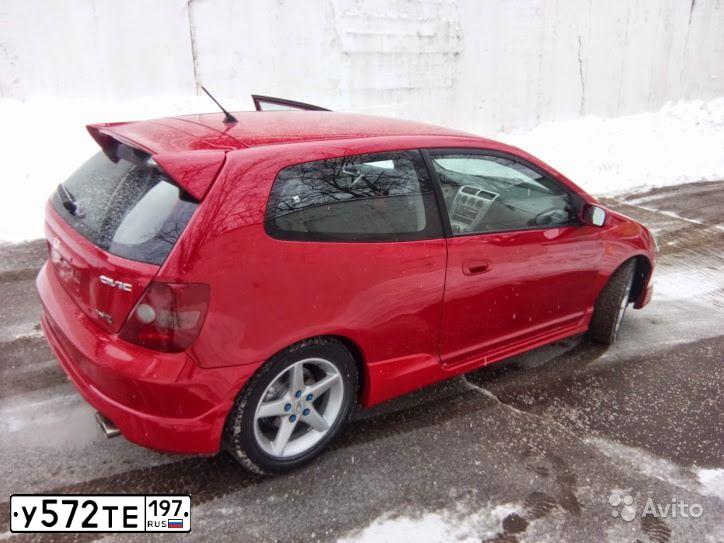 Фото автомобиля HONDA CIVIC, 2003 — госномер В880ЕХ97. Цвет: Красный