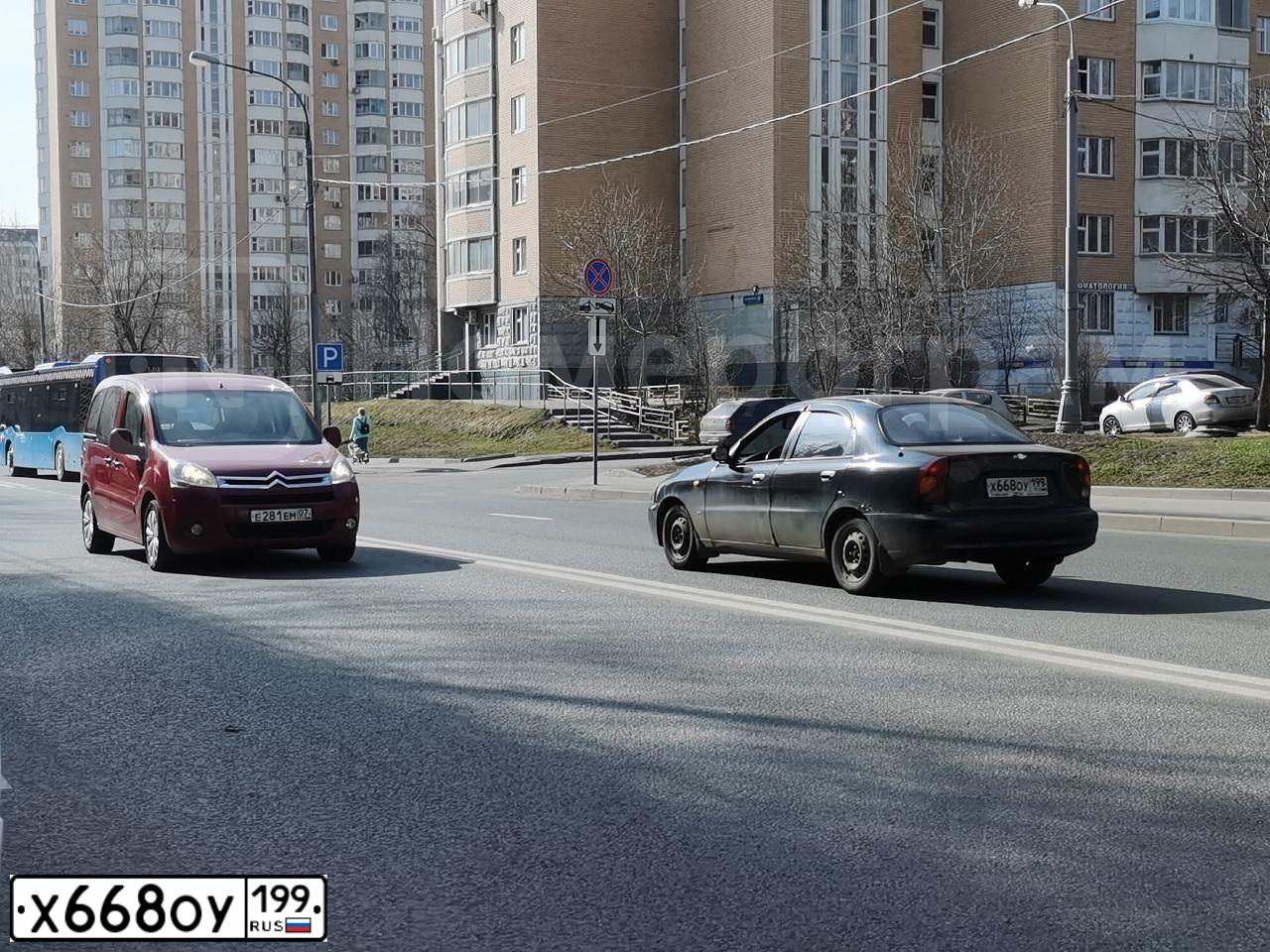 Фото автомобиля ZAZ LANOS, 2008 — госномер Х668ОУ161. Цвет: ЧЕРНЫЙ
