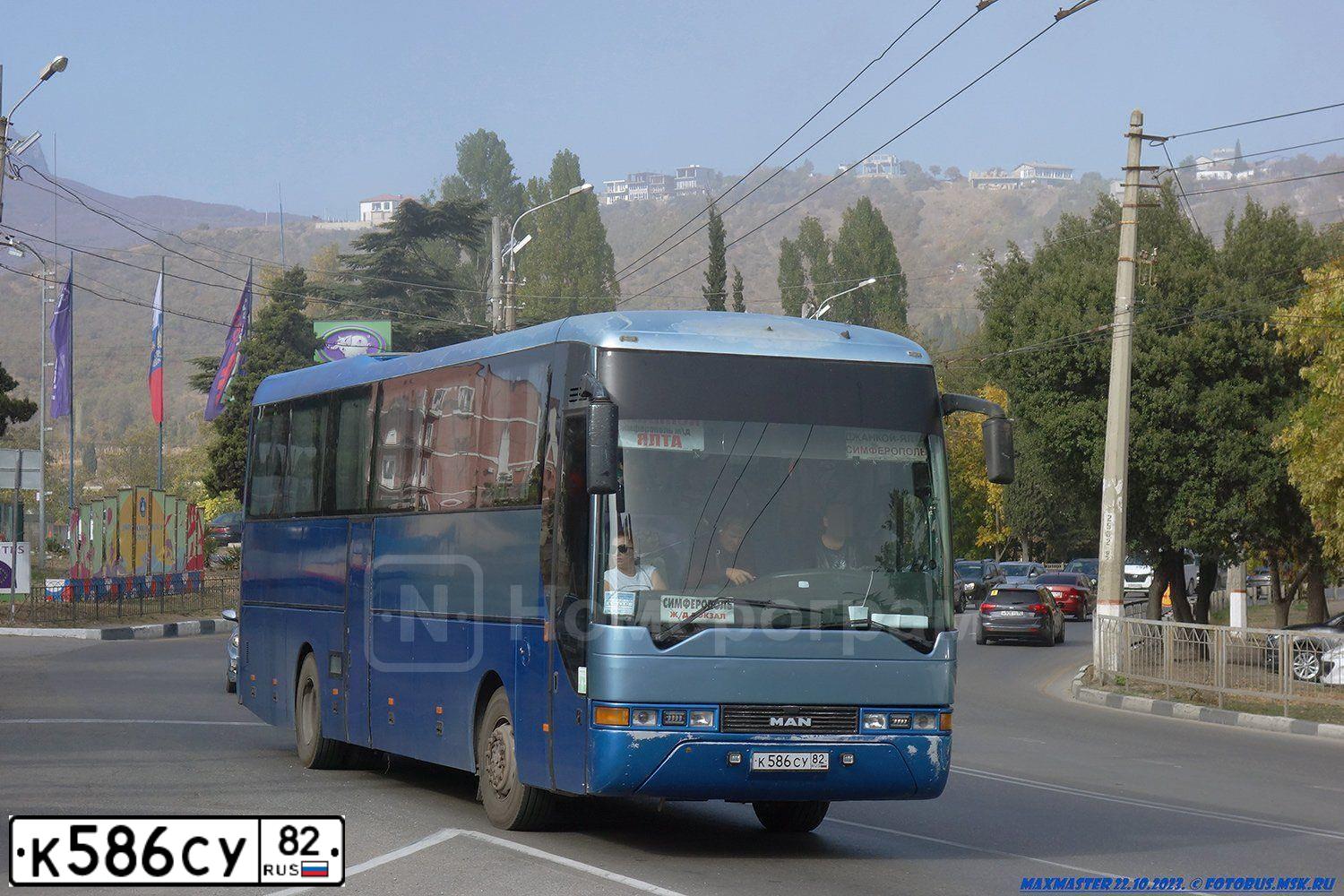 Фото автомобиля MAN SR-SERIE, 1989 — госномер К586СУ82. Цвет: СИНИЙ