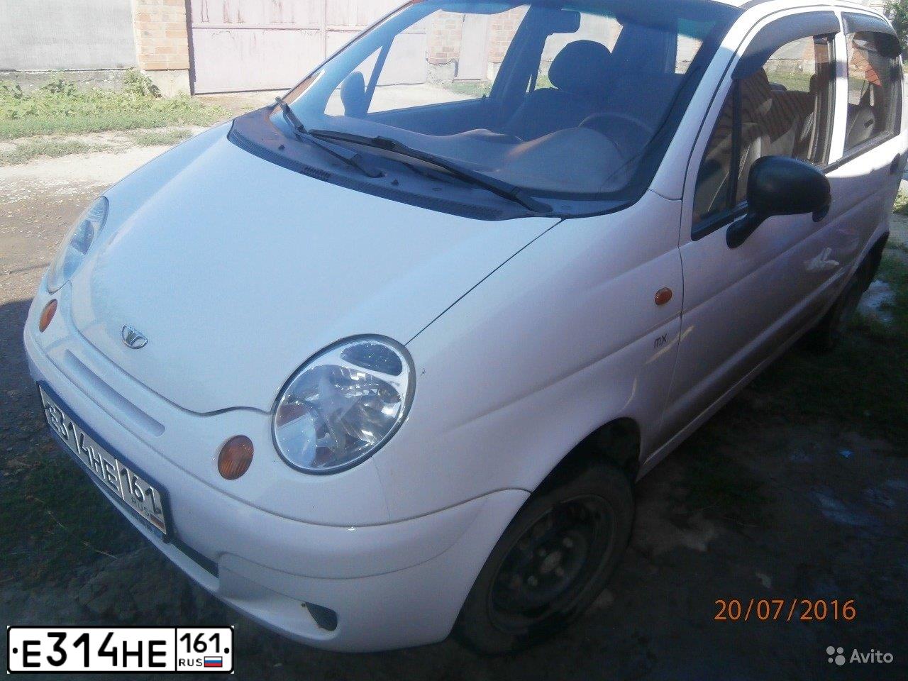 Фото автомобиля DAEWOO MATIZ, 2011 — госномер Е314НЕ161. Цвет: Белый