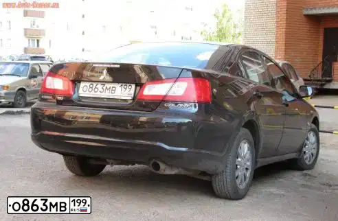 Фото автомобиля MITSUBISHI GALANT, 2008 — госномер Е297УО82. Цвет: ЧЕРНЫЙ