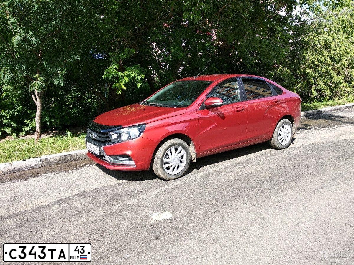 Фото автомобиля LADA VESTA, 2016 — госномер С343ТА43. Цвет: КРАСНЫЙ