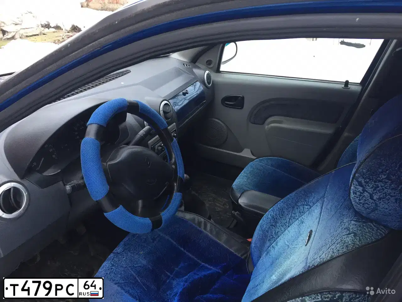 Фото автомобиля RENAULT LOGAN, 2006 — госномер Н356АХ763. Цвет: СИНИЙ МЕТАЛЛИК