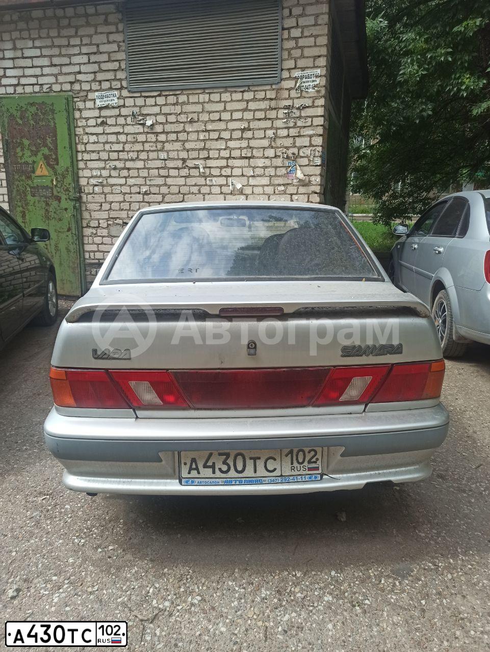 Фото автомобиля LADA 2115 SAMARA, 2007 — госномер А430ТС102. Цвет: Светло-Серебристый металлик