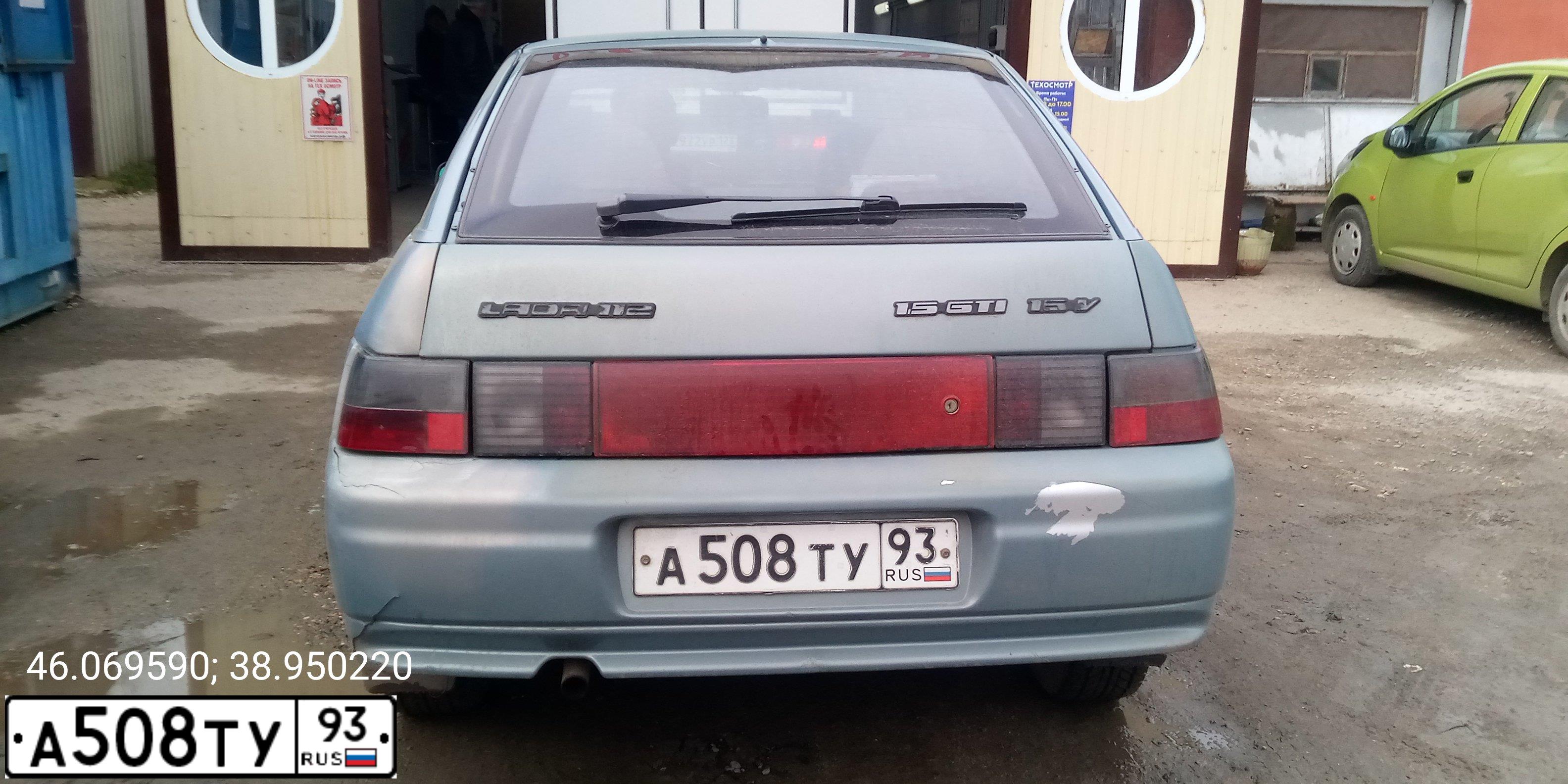 Фото автомобиля LADA 2112, 2003 — госномер А508ТУ93. Цвет: ЗОЛОТИСТО-СЕРЫЙ