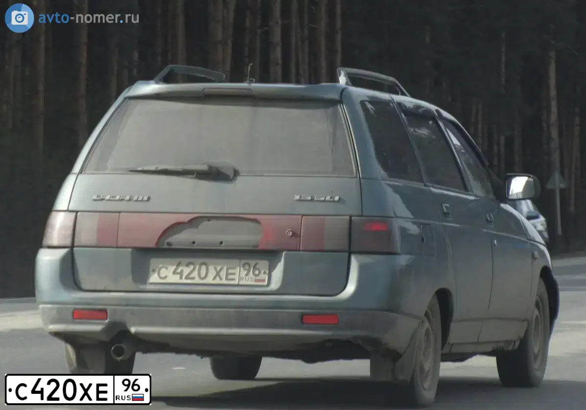 Фото автомобиля VAZ 2111 LADA, 2000 — госномер С420ХЕ96. Цвет: СЕРО-СИНИЙ