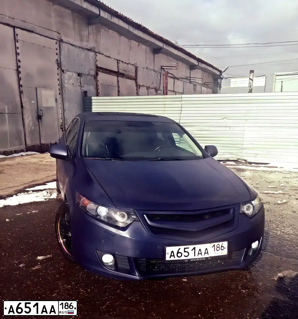 Фото автомобиля HONDA ACCORD, 2008 — госномер Т640МН142. Цвет: Темно-синий