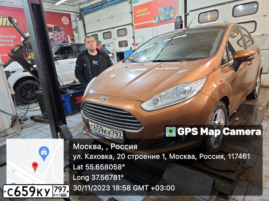 Фото автомобиля FORD FIESTA / ASPIRE, 2015 — госномер С659КУ797. Цвет: Коричневый