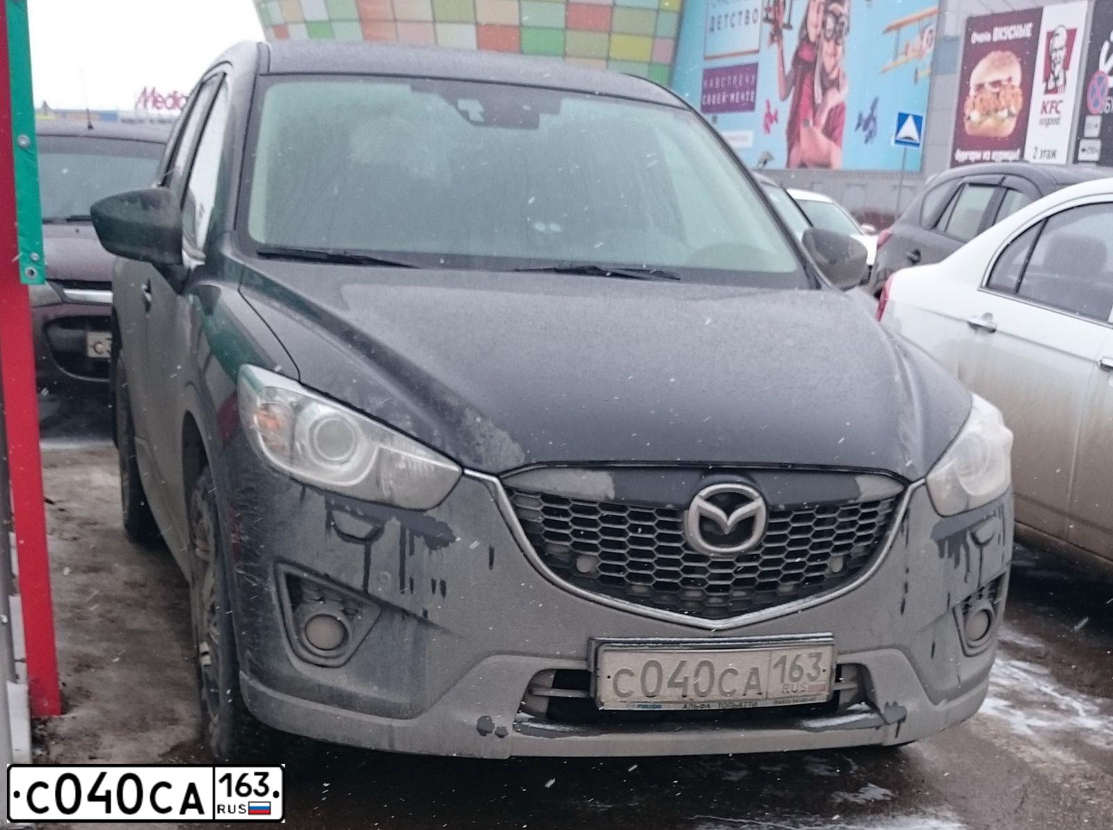 Фото автомобиля MAZDA CX-5, 2012 — госномер С040СА163. Цвет: ЧЕРНЫЙ