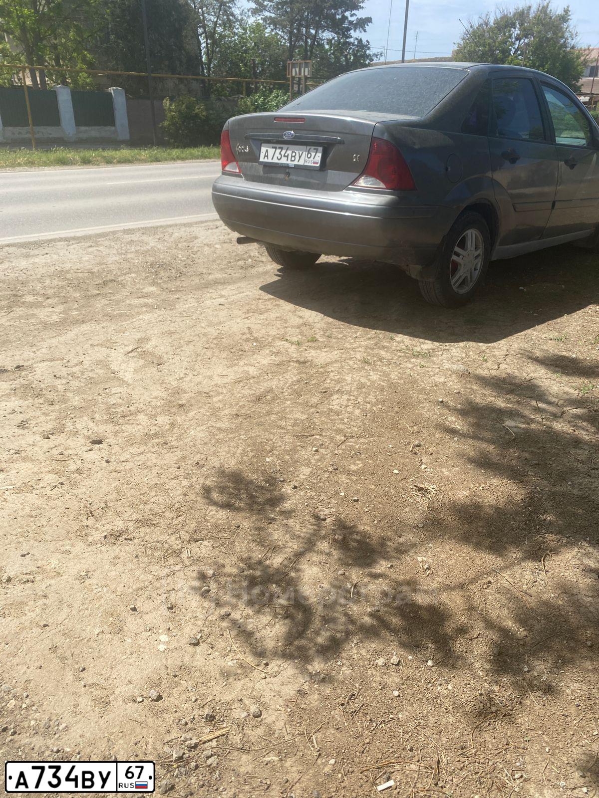 Фото автомобиля FORD FOCUS, 2003 — госномер А734ВУ67. Цвет: Серый