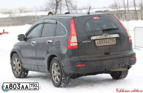 Фото автомобиля HONDA CR-V, 2008 — госномер М286ММ150. Цвет: ЧЕРНЫЙ