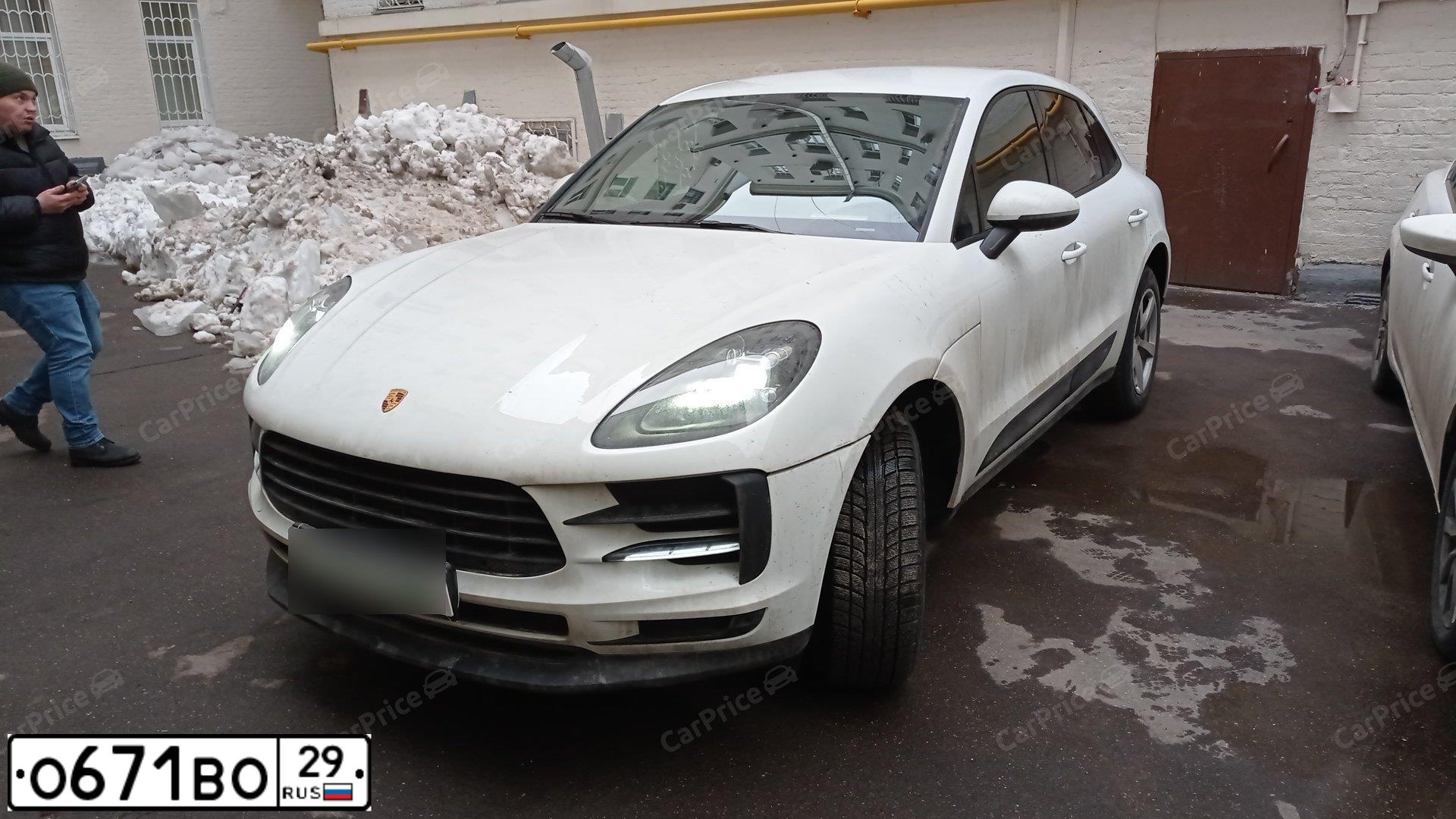 Фото автомобиля PORSCHE MACAN, 2019 — госномер А515РТ797. Цвет: Белый